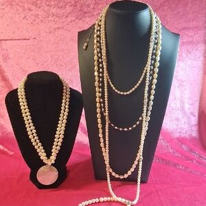Genuine Pearl Necklace Lot